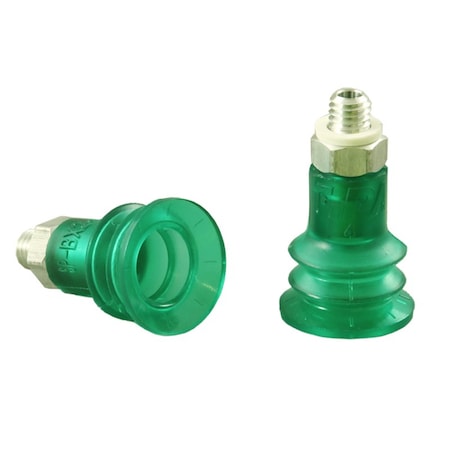 Fipa Bellows vacuum cup diam. 16 mm, Monoflex  green 50 Degrees, fitting M5-male 20.016.145.22